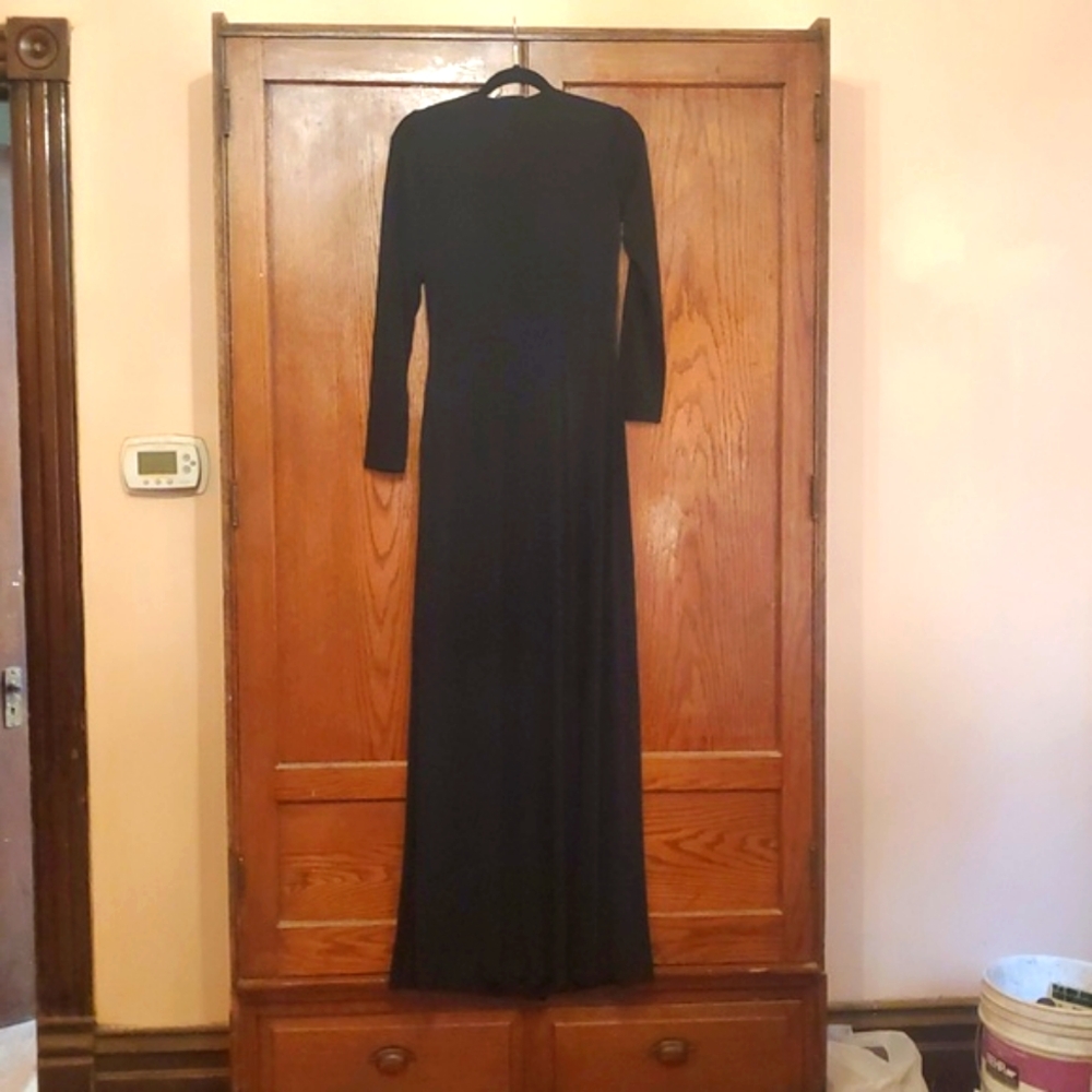 ALICE + OLIVIA SIZE MEDIUM Elegant Black Maxi Dress - Picture 6 of 16
